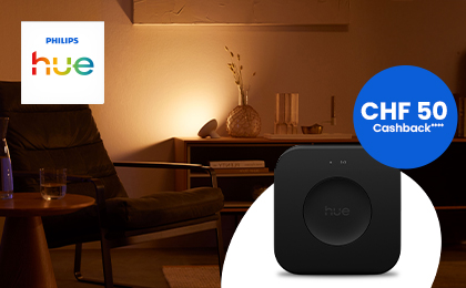 Cashback erhalten beim Kauf von Neuheiten von Philips Hue Cashback erhalten beim Kauf von Neuheiten von Philips Hue****